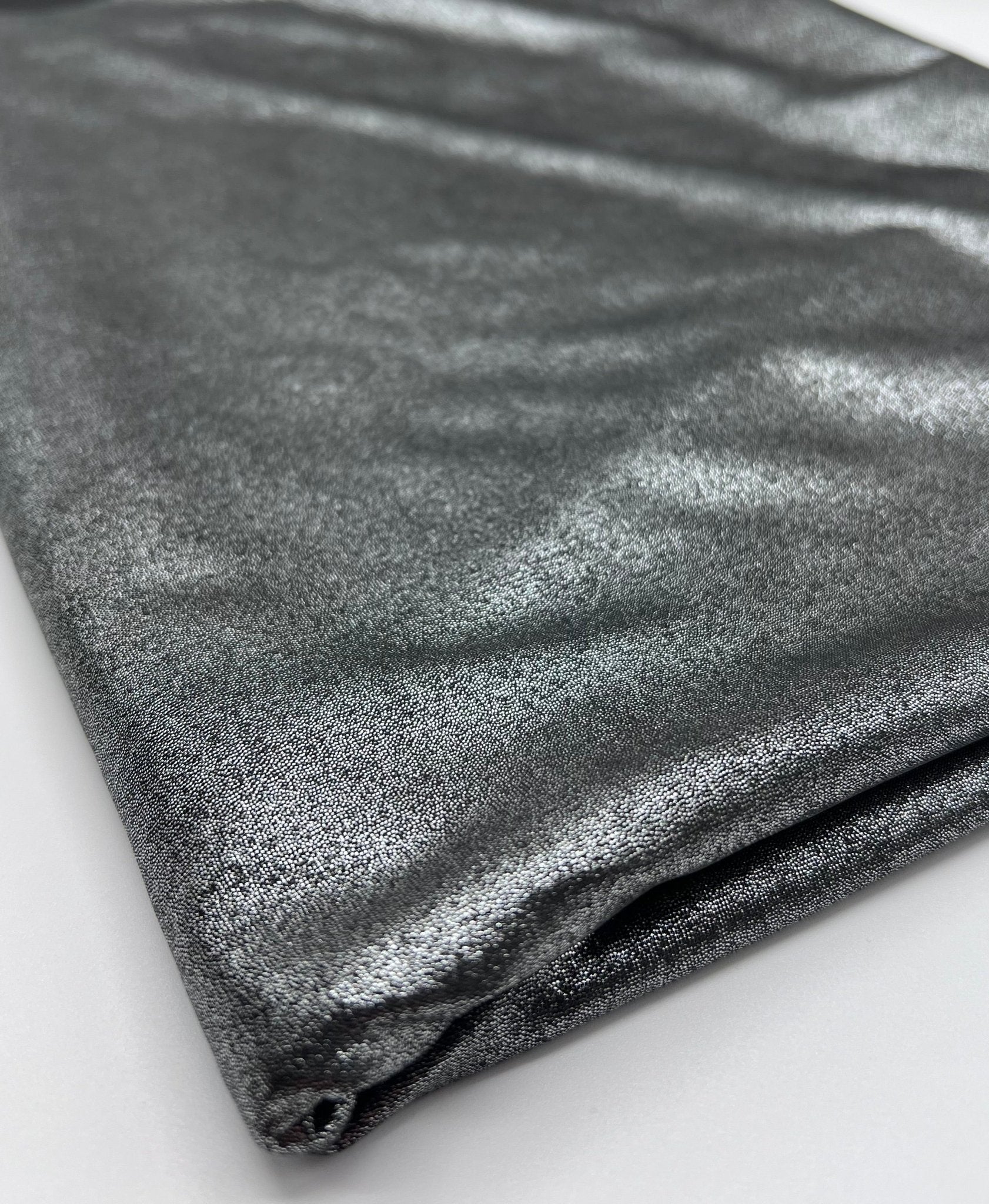 Silver Grey Shiny Foil Swimwear / Sportswear Fabric - T9 Fabrics