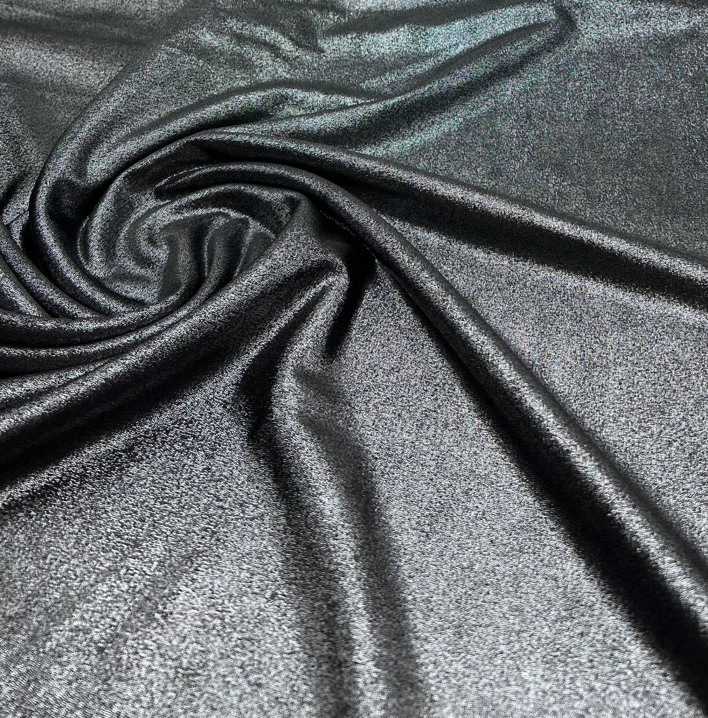 Silver Grey Shiny Foil Swimwear / Sportswear Fabric - T9 Fabrics