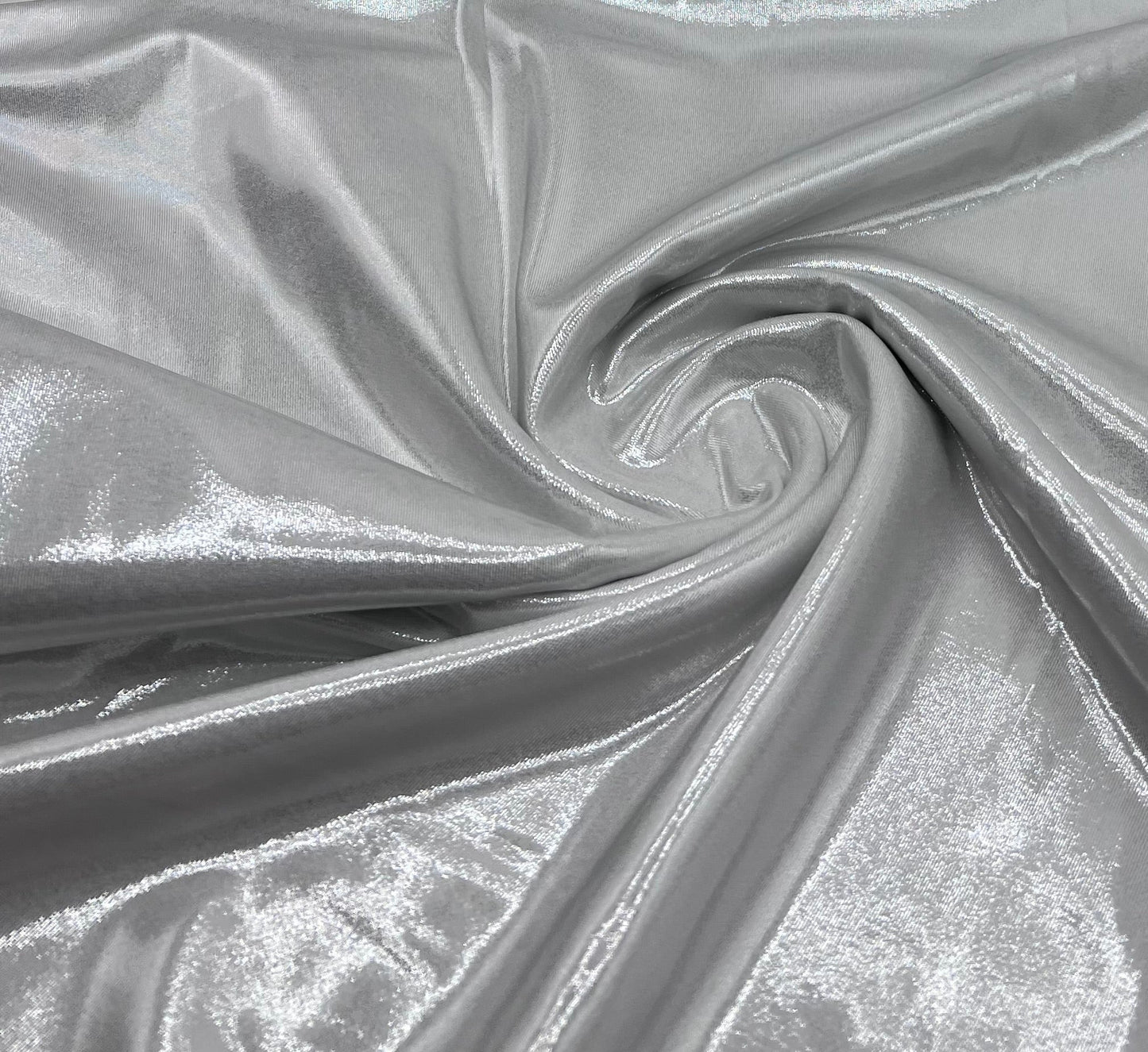 Silver Grey Shiny Foil Swimwear / Sportswear Fabric - T9 Fabrics