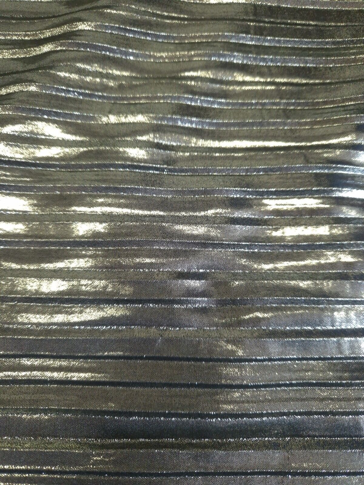 Silver Metallic Plisse Fabric - T9 Fabrics