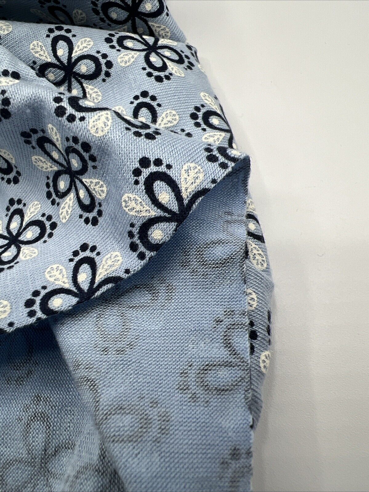 Sky Blue Floral Print Viscose Elastane Fabric - T9 Fabrics