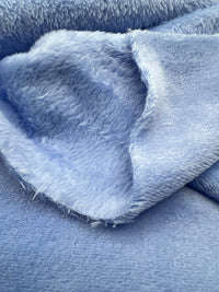 Sky Blue Super Soft Plain Cuddle Fleece Fabric Blanket Loungewear - T9 Fabrics