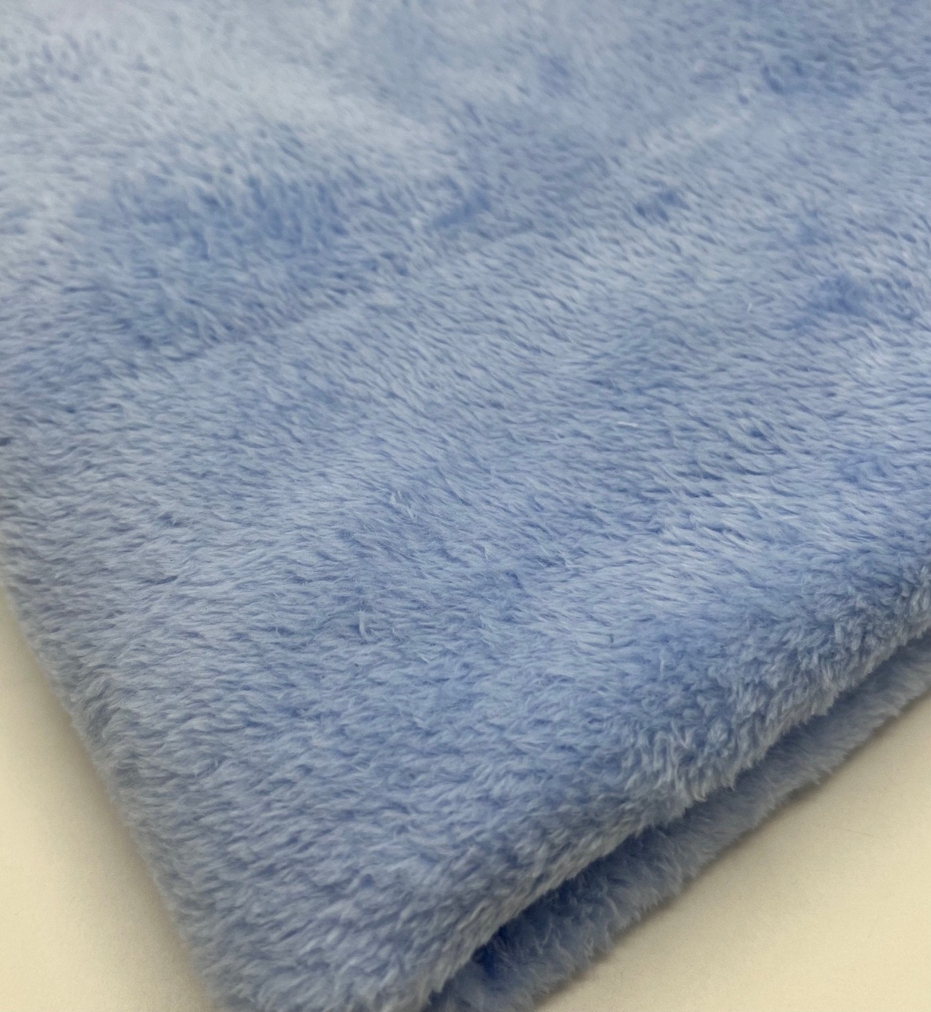 Sky Blue Super Soft Plain Cuddle Fleece Fabric Blanket Loungewear - T9 Fabrics