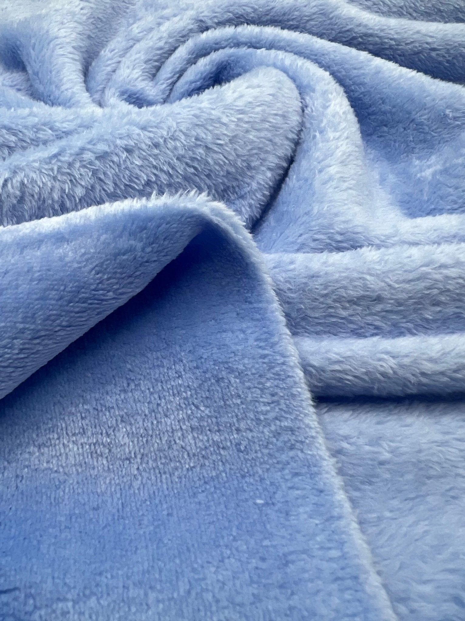 Sky Blue Super Soft Plain Cuddle Fleece Fabric Blanket Loungewear - T9 Fabrics
