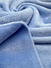Sky Blue Super Soft Plain Cuddle Fleece Fabric Blanket Loungewear - T9 Fabrics