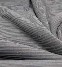 Slate Grey Textured Stripe Rib Stretch Fabric - T9 Fabrics