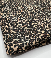 Small Leopard Print Spun Poly Stretch Fabric - T9 Fabrics