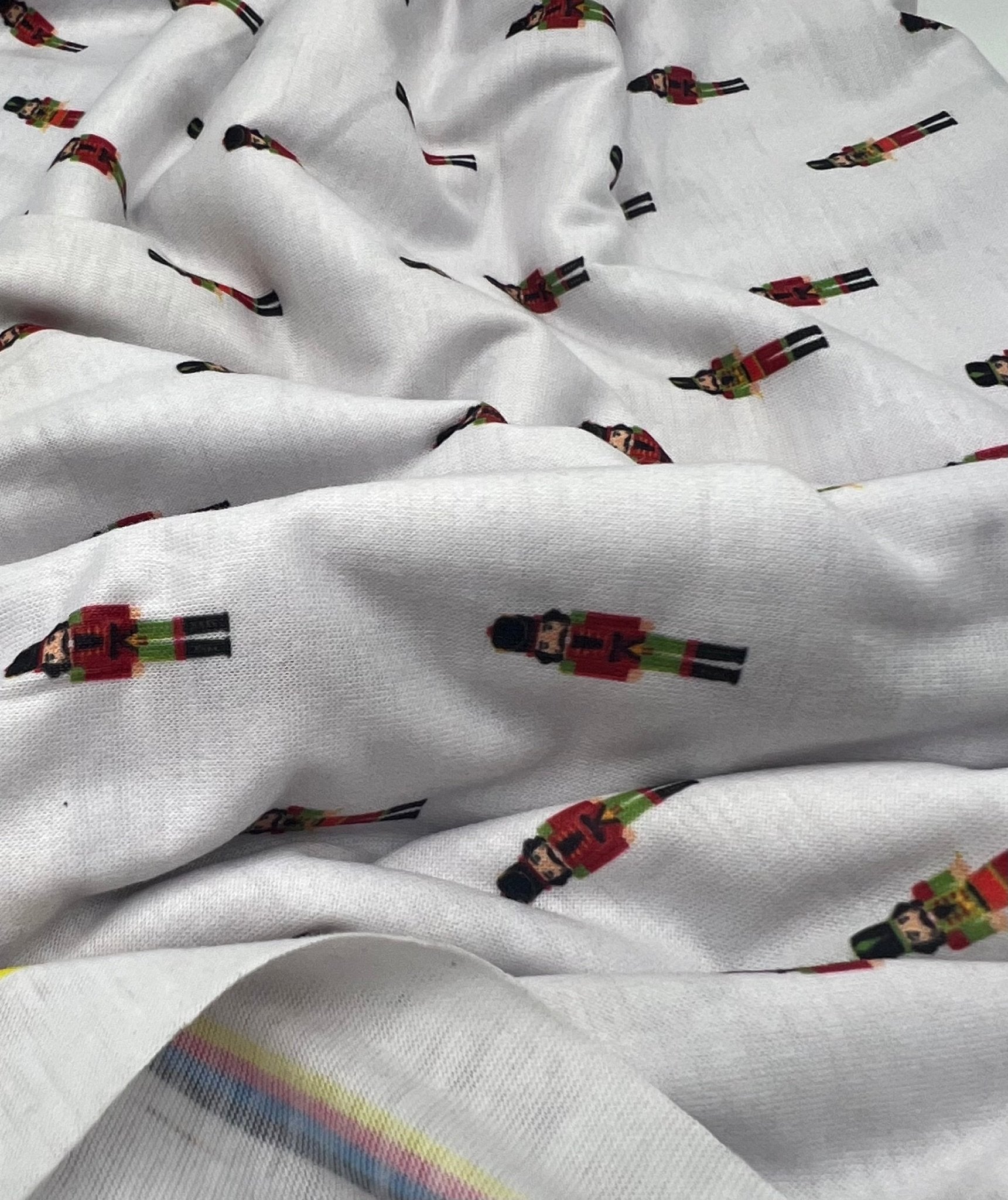 Small Nutcrackers Print Soft Spun Poly Stretch Fabric - T9 Fabrics