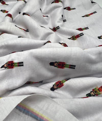 Small Nutcrackers Print Soft Spun Poly Stretch Fabric - T9 Fabrics