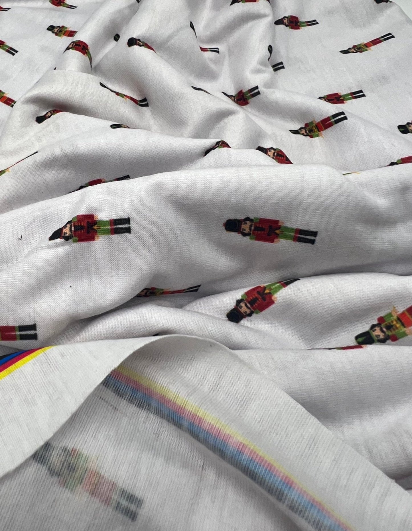 Small Nutcrackers Print Soft Spun Poly Stretch Fabric - T9 Fabrics