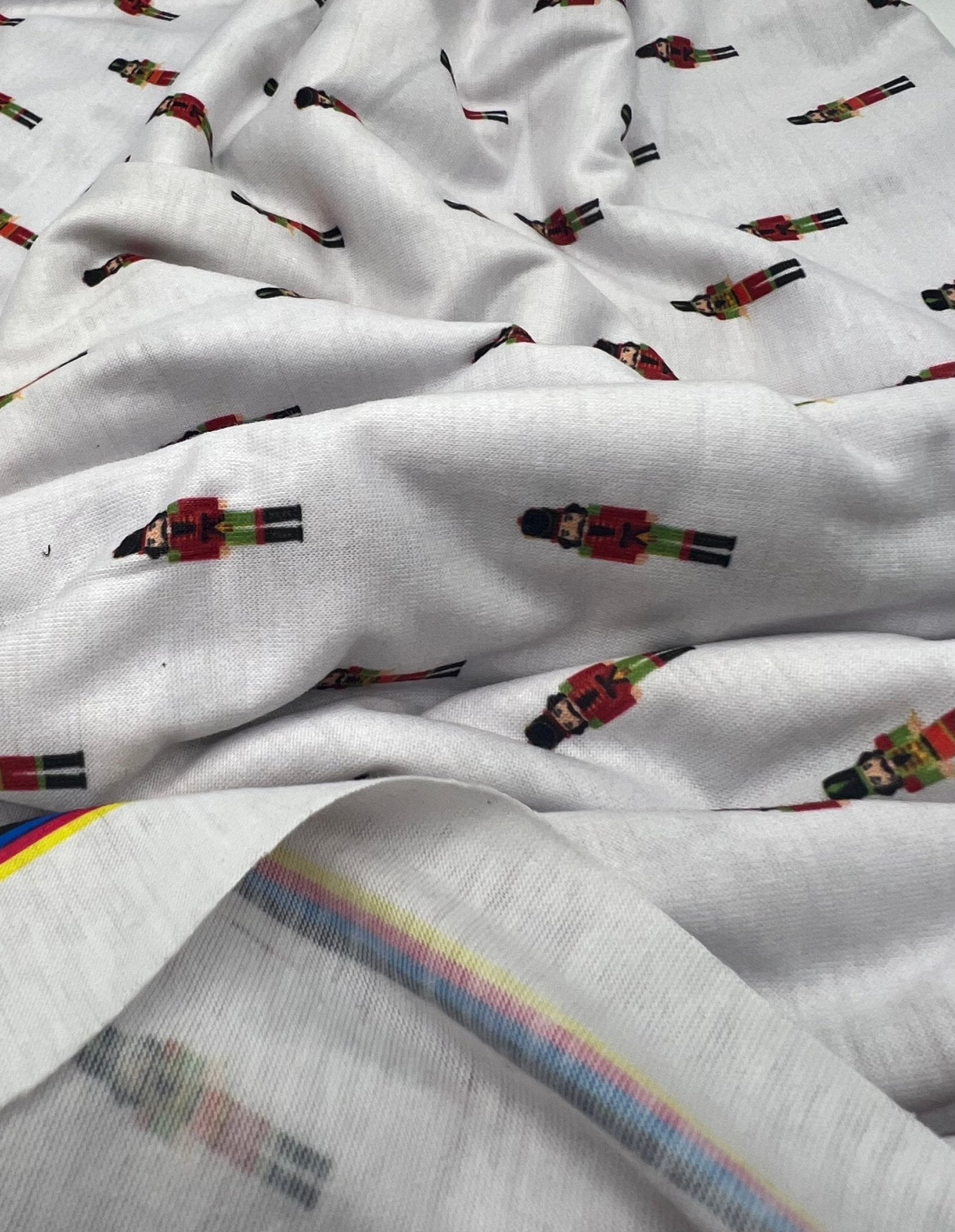 Small Nutcrackers Print Soft Spun Poly Stretch Fabric - T9 Fabrics