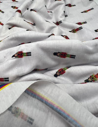 Small Nutcrackers Print Soft Spun Poly Stretch Fabric - T9 Fabrics