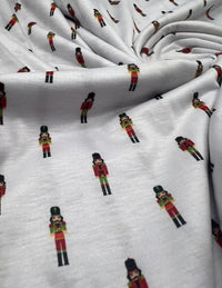 Small Nutcrackers Print Soft Spun Poly Stretch Fabric - T9 Fabrics