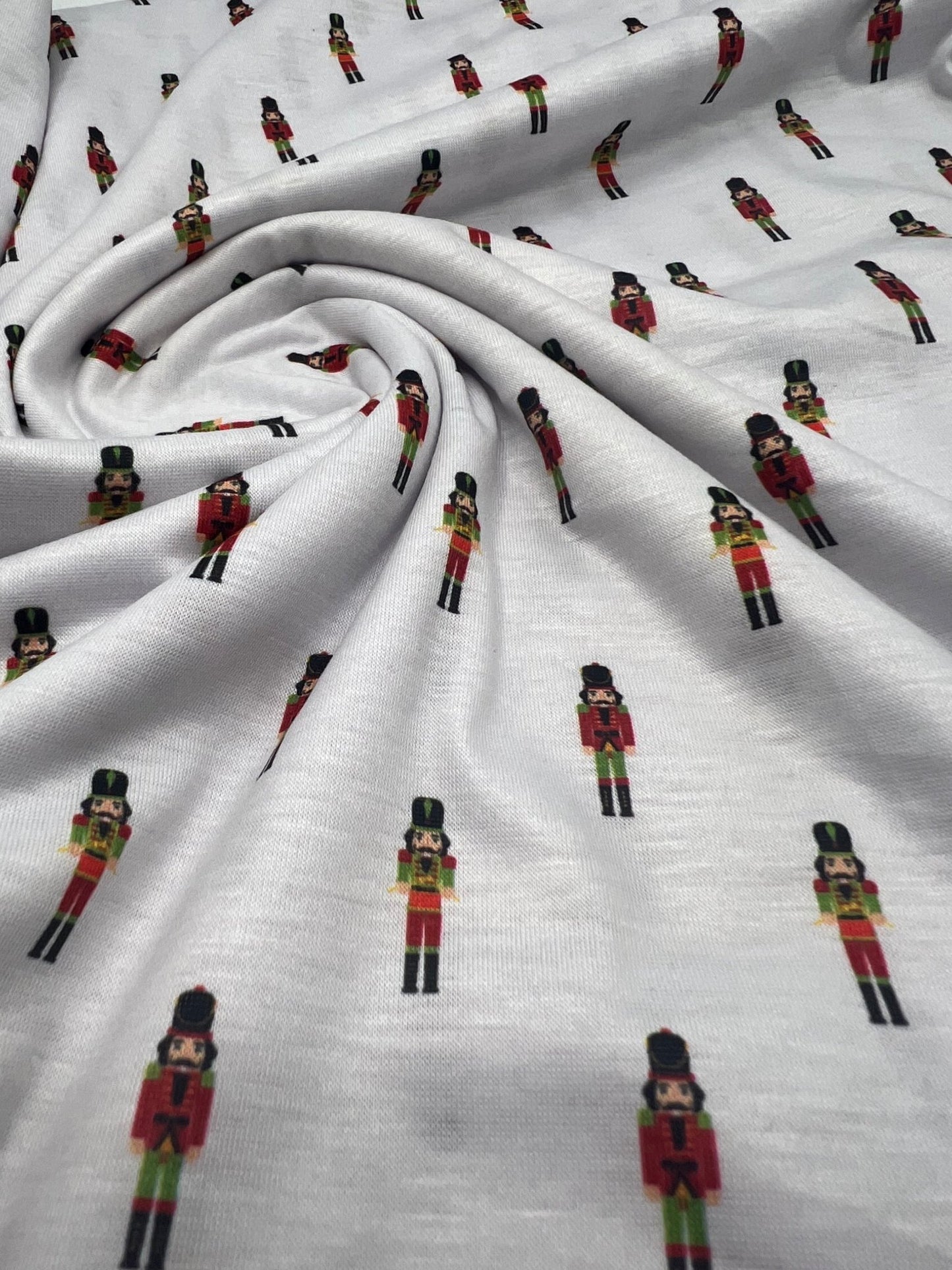 Small Nutcrackers Print Soft Spun Poly Stretch Fabric - T9 Fabrics