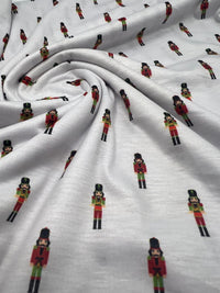 Small Nutcrackers Print Soft Spun Poly Stretch Fabric - T9 Fabrics