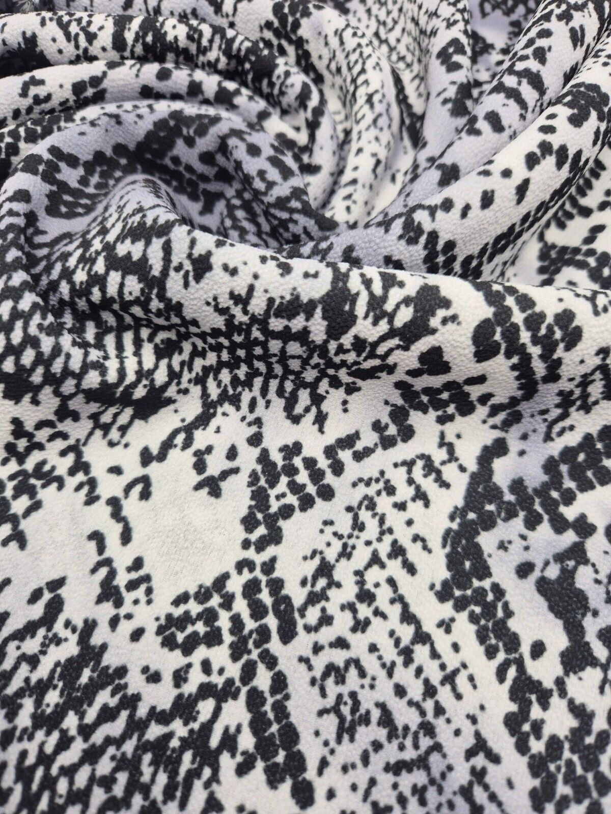 Snake Print Light weight Bubble Crepe Fabric - T9 Fabrics