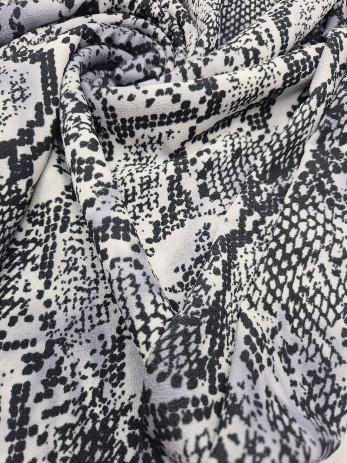 Snake Print Light weight Bubble Crepe Fabric - T9 Fabrics