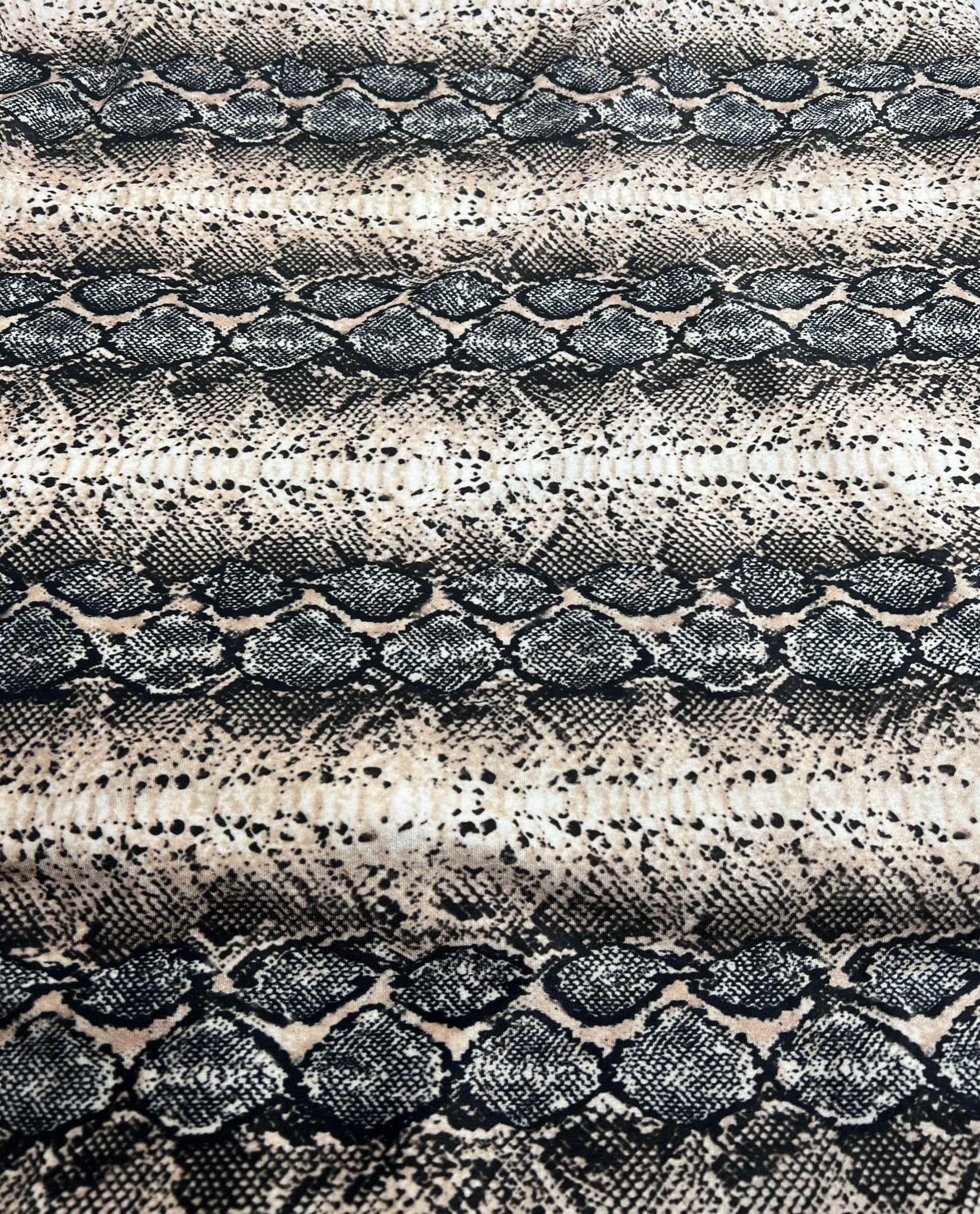 Snake Stone Print Velour Fabric - T9 Fabrics