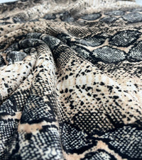 Snake Stone Print Velour Fabric - T9 Fabrics