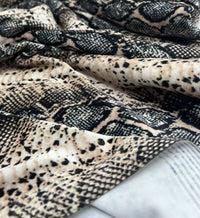 Snake Stone Print Velour Fabric - T9 Fabrics