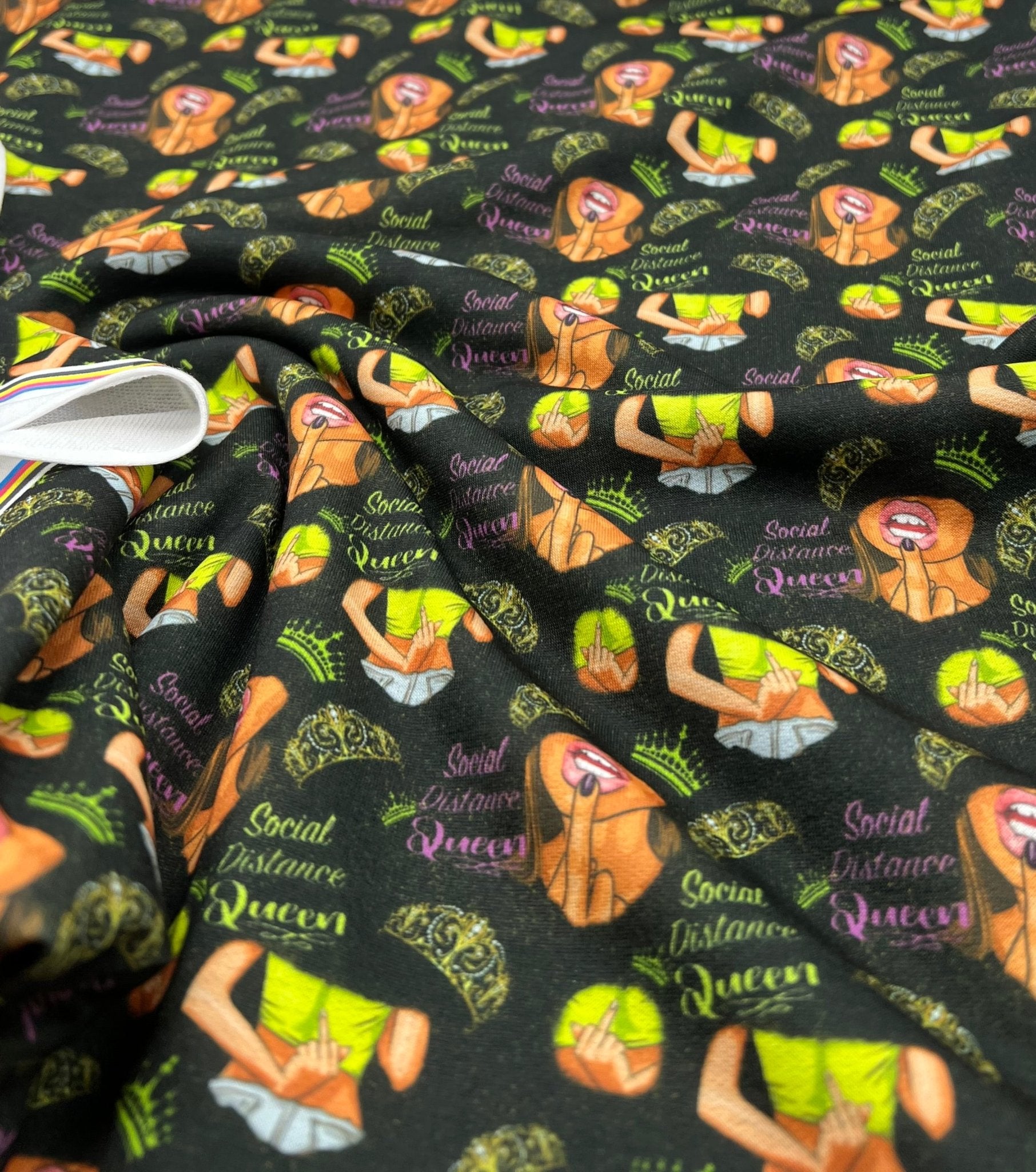 Social Distance Queen French Terry Loopback Fabric - T9 Fabrics
