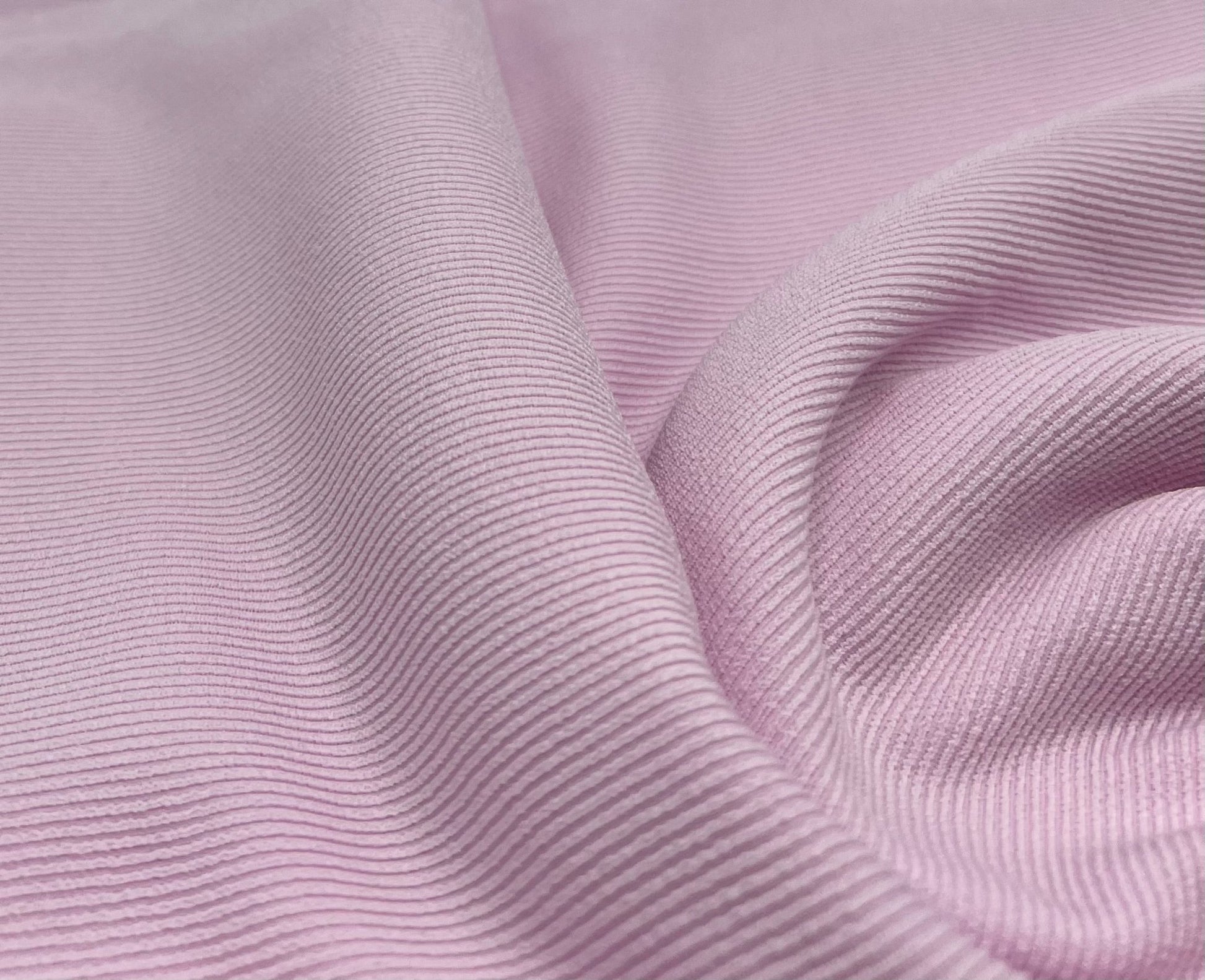 Soft Baby Pink Thick Fine Rib Stretch Fabric - T9 Fabrics