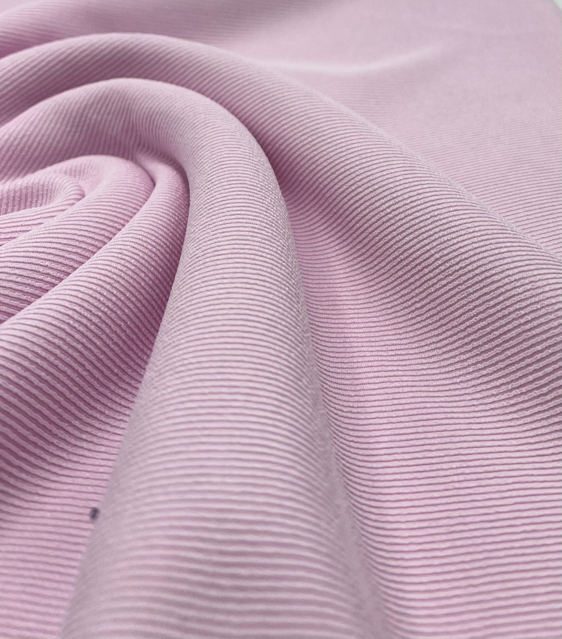 Soft Baby Pink Thick Fine Rib Stretch Fabric - T9 Fabrics