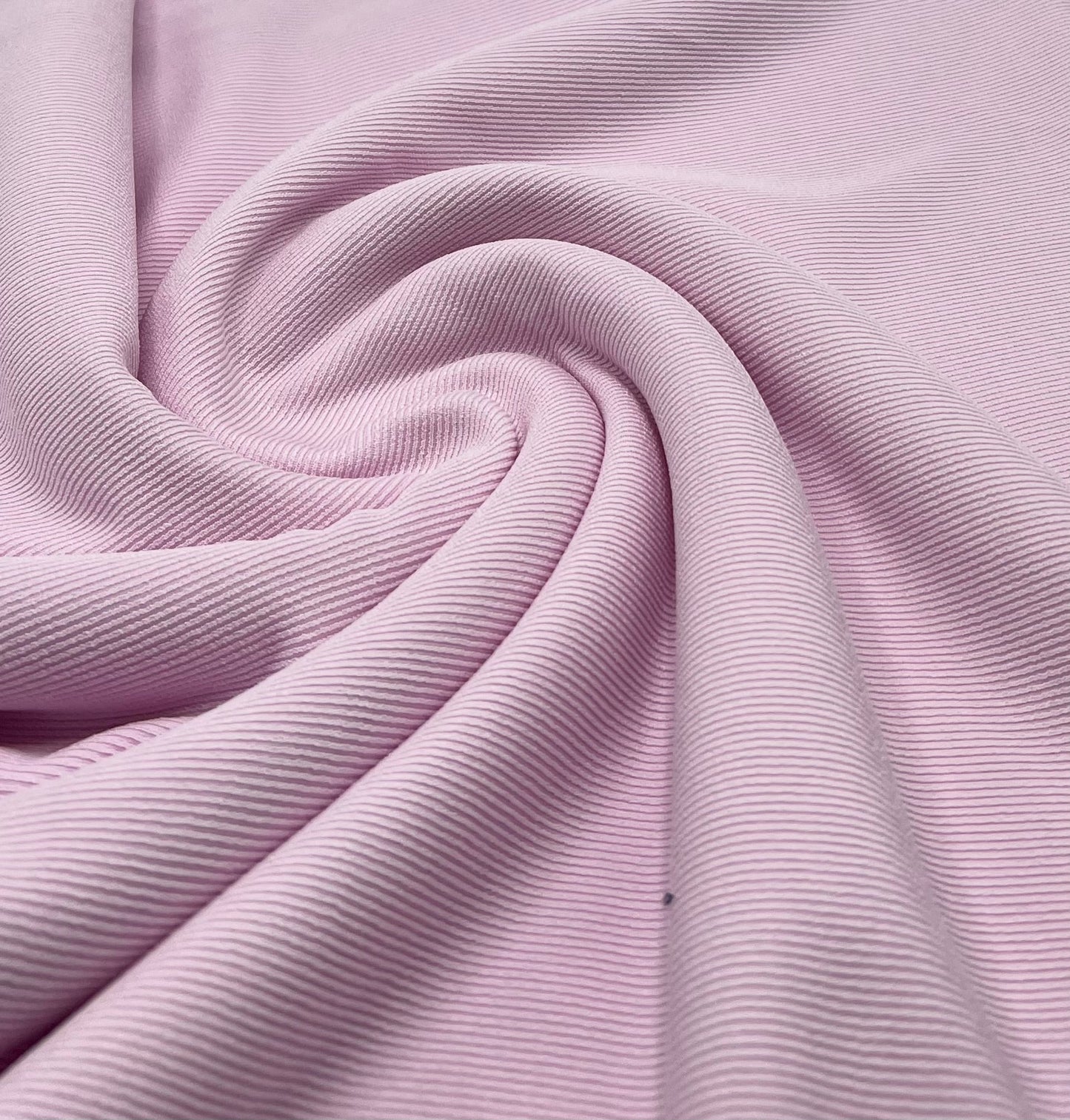 Soft Baby Pink Thick Fine Rib Stretch Fabric - T9 Fabrics