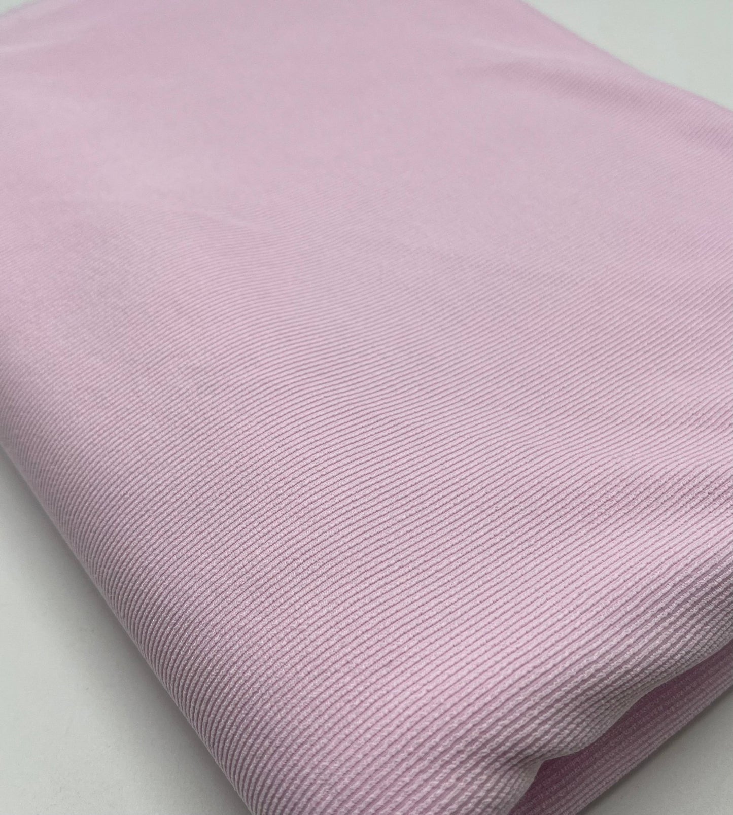 Soft Baby Pink Thick Fine Rib Stretch Fabric - T9 Fabrics