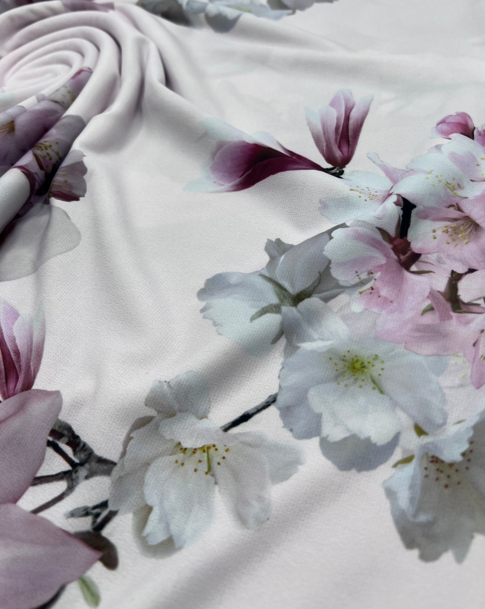 Soft Pink Floral ITY Fabric - T9 Fabrics