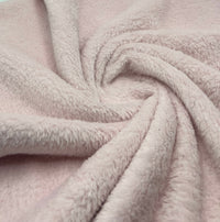 Soft Pink Super Soft Plain Cuddle Fleece Fabric Blanket Loungewear - T9 Fabrics