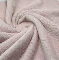 Soft Pink Super Soft Plain Cuddle Fleece Fabric Blanket Loungewear - T9 Fabrics
