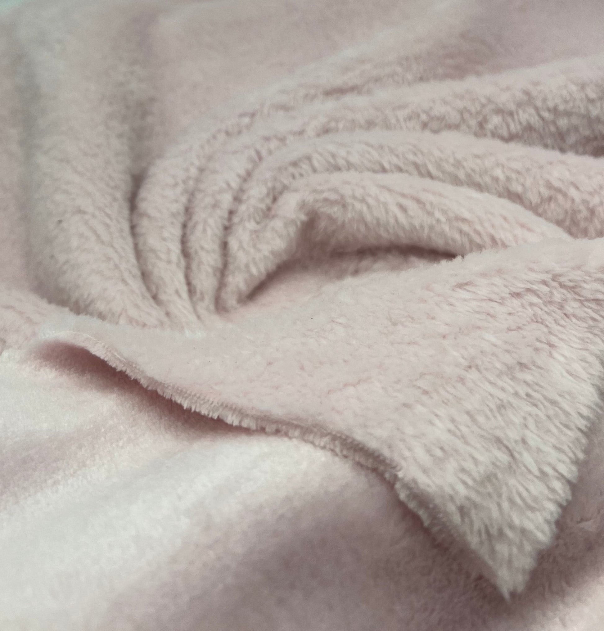 Soft Pink Super Soft Plain Cuddle Fleece Fabric Blanket Loungewear - T9 Fabrics