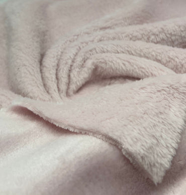 Soft Pink Super Soft Plain Cuddle Fleece Fabric Blanket Loungewear - T9 Fabrics