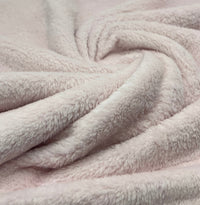 Soft Pink Super Soft Plain Cuddle Fleece Fabric Blanket Loungewear - T9 Fabrics