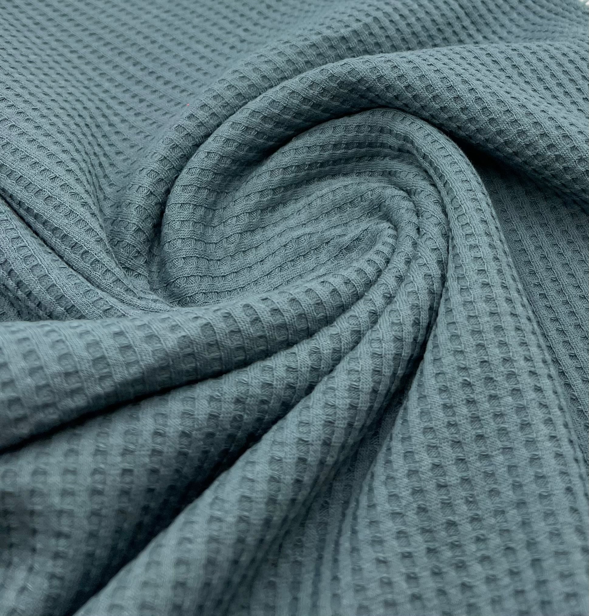 Soft Waffle Cotton Jersey Fabric 210 GSM 4 Way Stretch - T9 Fabrics