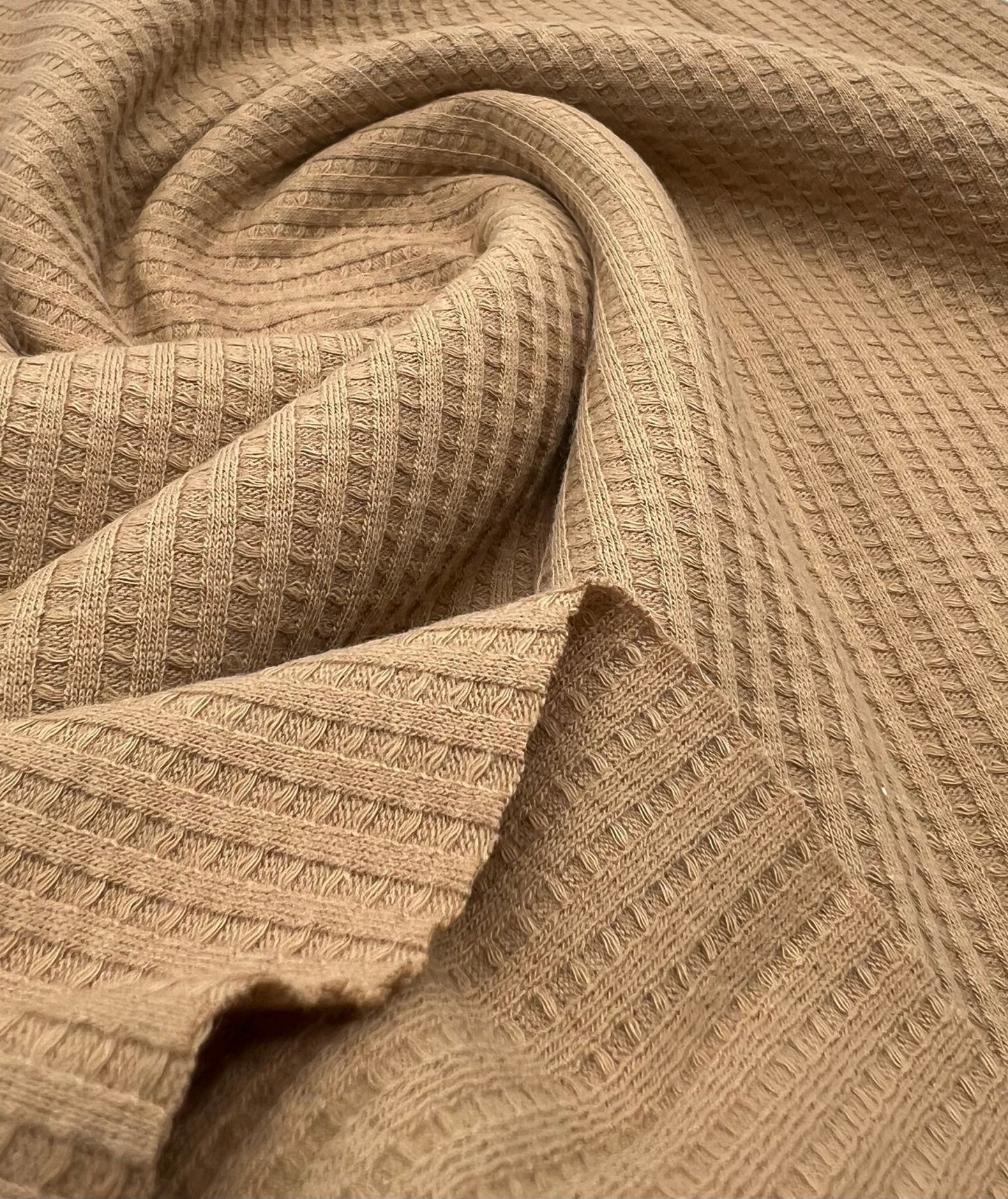 Soft Waffle Cotton Jersey Fabric 210 GSM 4 Way Stretch - T9 Fabrics