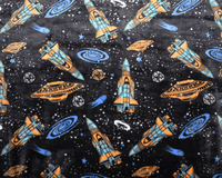 Space Age Cuddle Fleece Fabric Blanket Loungewear - T9 Fabrics