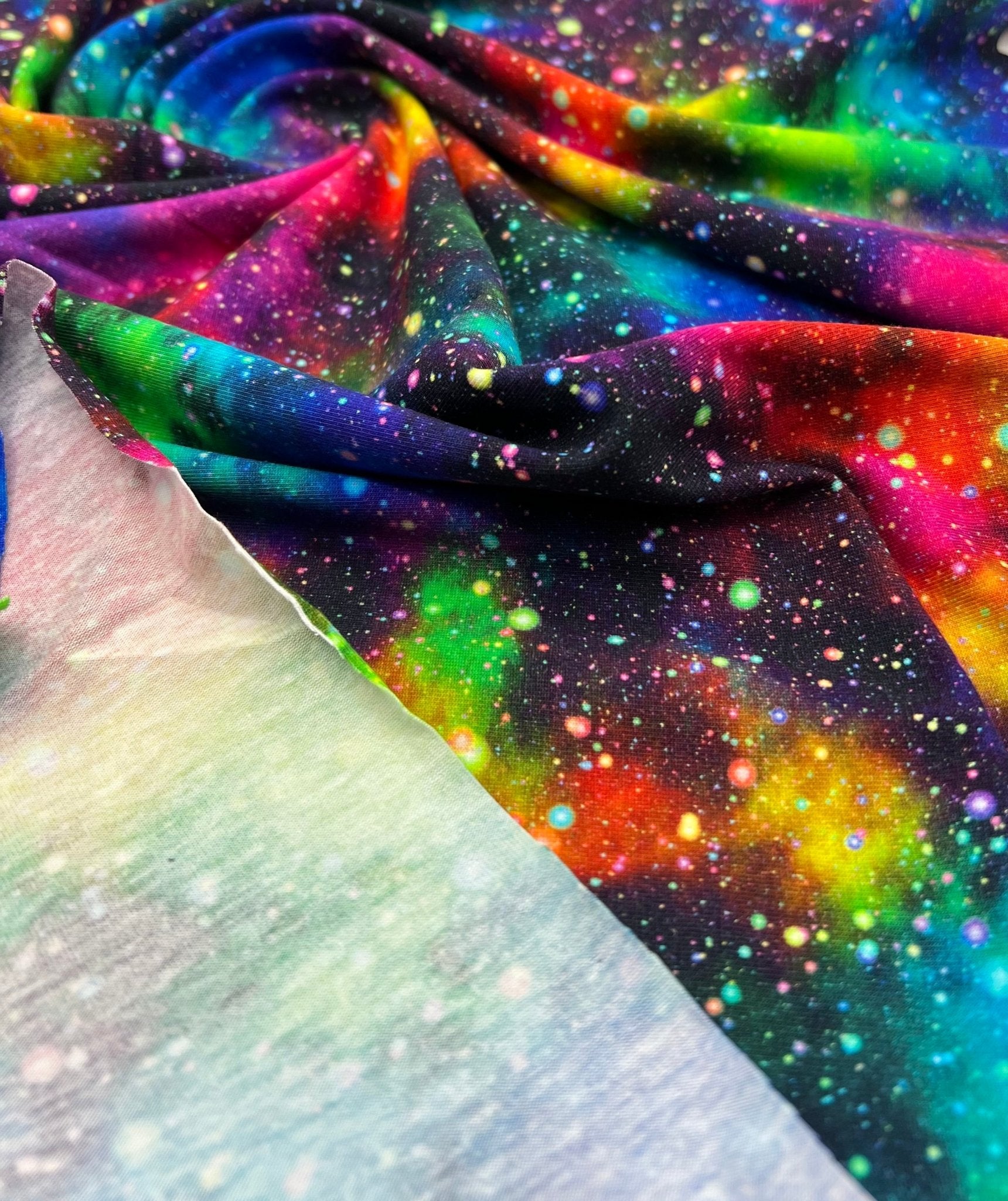 Speckled Galaxy Print Cotton Stretch Jersey 200 GSM 95/5 Lycra 4 Way Stretch - T9 Fabrics