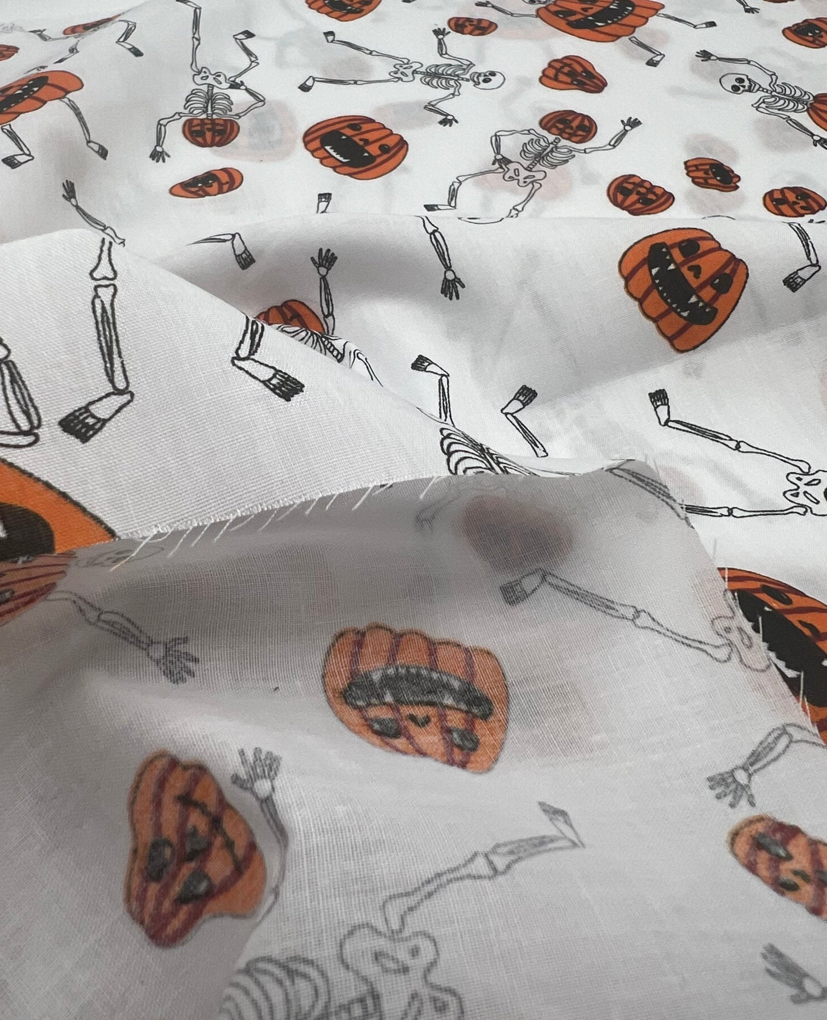 Spooky Halloween Printed Poly Cotton 90 GSM 80/20 44 Inch Non Stretch - T9 Fabrics
