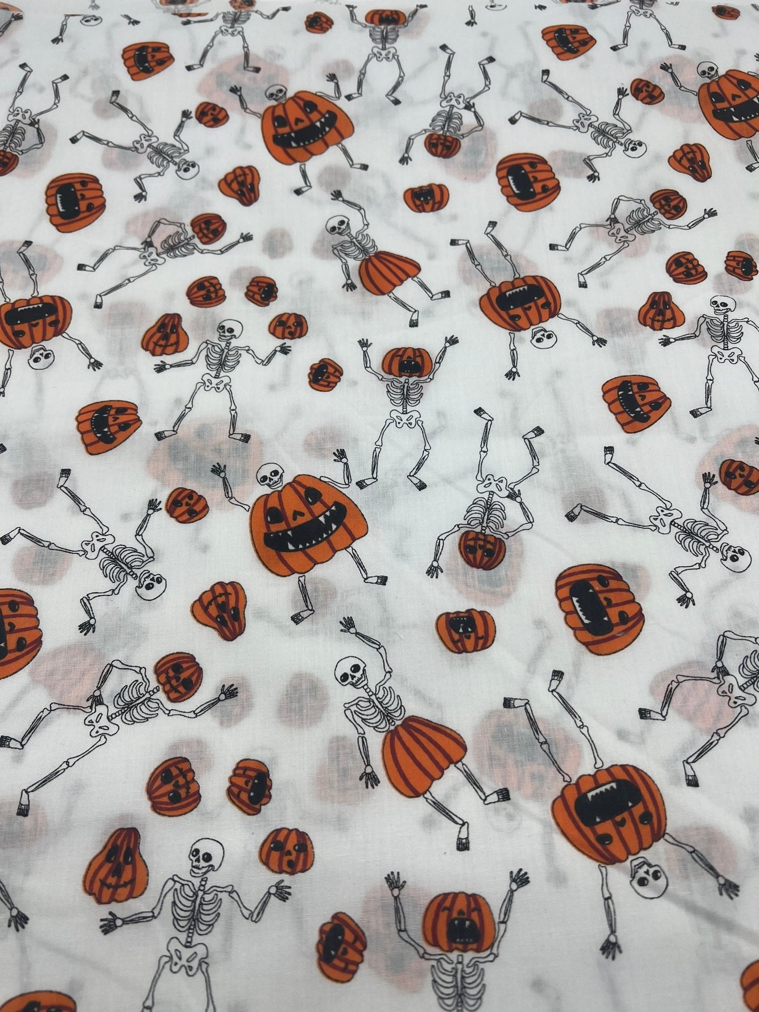 Spooky Halloween Printed Poly Cotton 90 GSM 80/20 44 Inch Non Stretch - T9 Fabrics