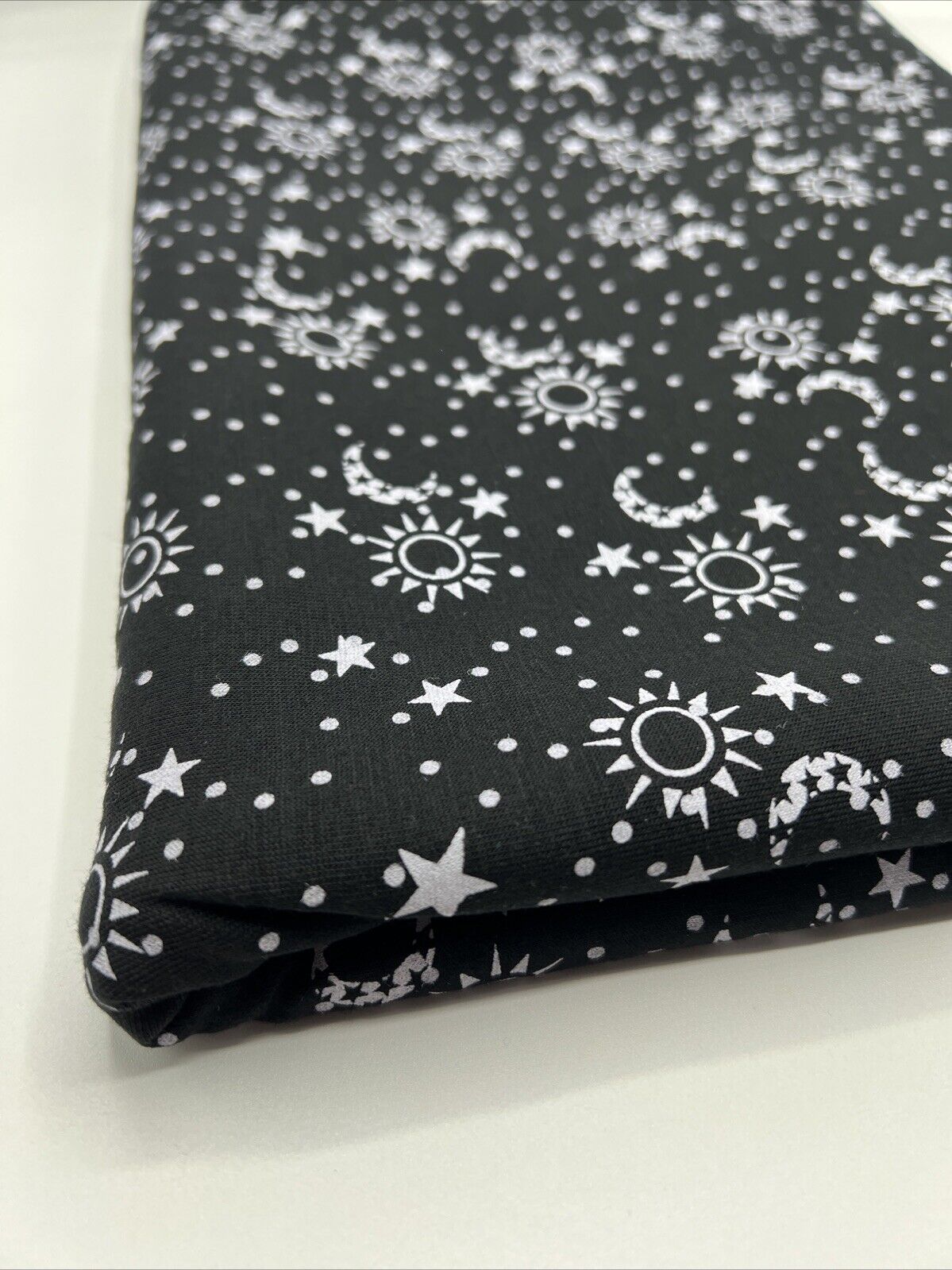 Star Moon Print Viscose Elastane Fabric - T9 Fabrics