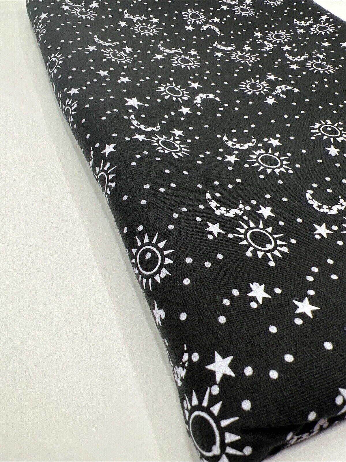 Star Moon Print Viscose Elastane Fabric - T9 Fabrics