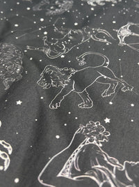 Star Sign Print Spun Poly Stretch Fabric - T9 Fabrics