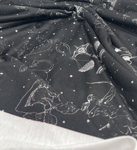 Star Sign Print Spun Poly Stretch Fabric - T9 Fabrics