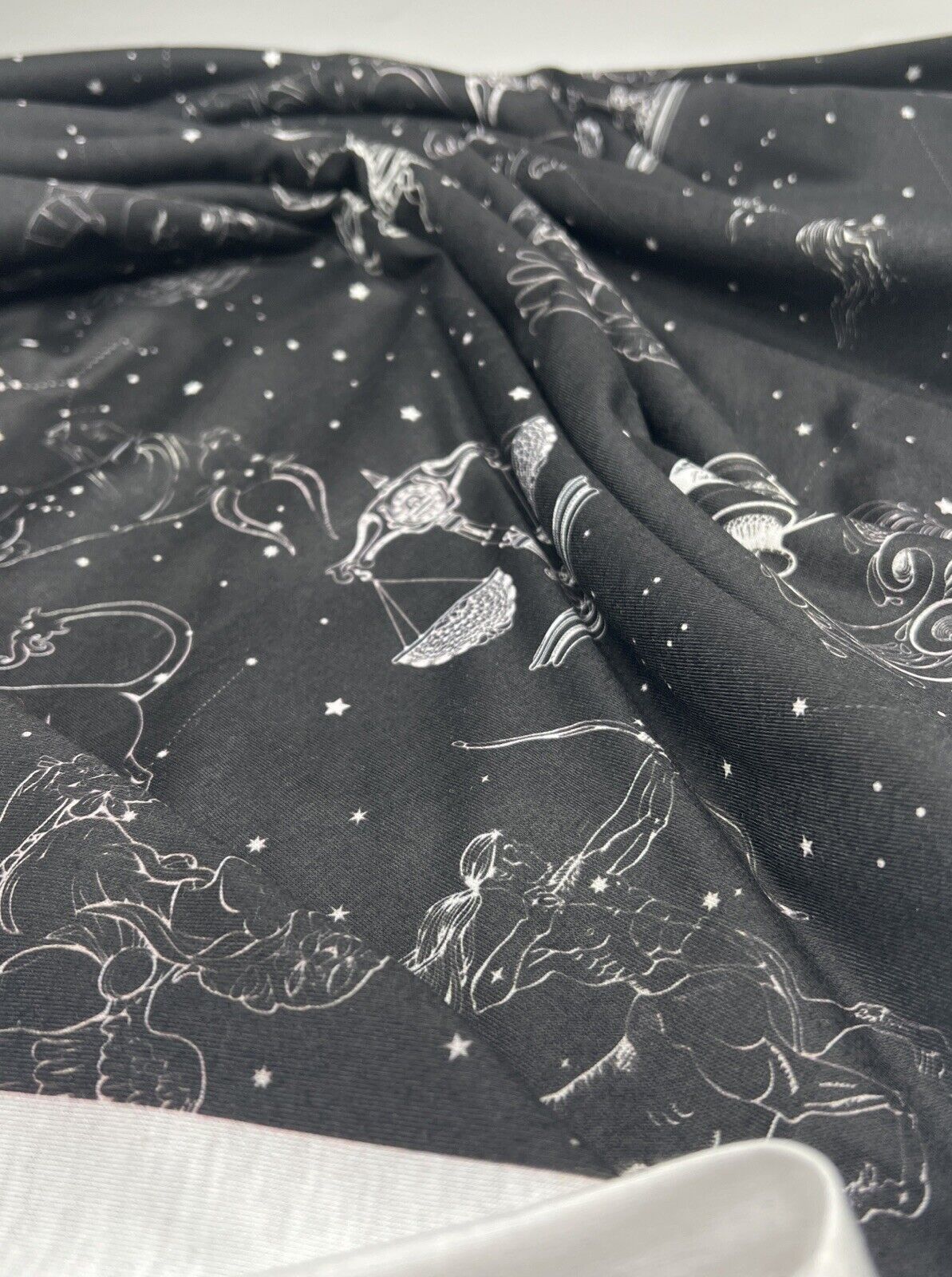 Star Sign Print Spun Poly Stretch Fabric - T9 Fabrics