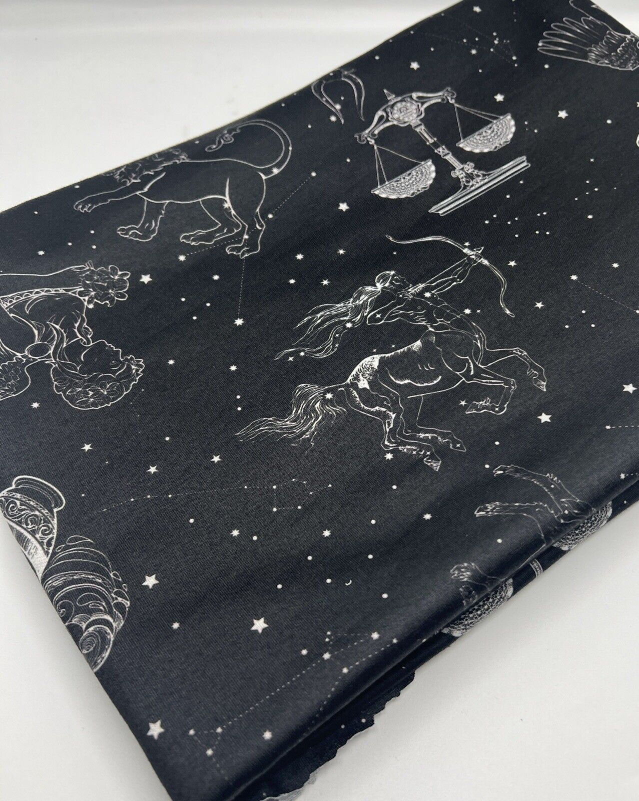 Star Sign Print Spun Poly Stretch Fabric - T9 Fabrics