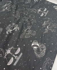 Star Sign Print Spun Poly Stretch Fabric - T9 Fabrics