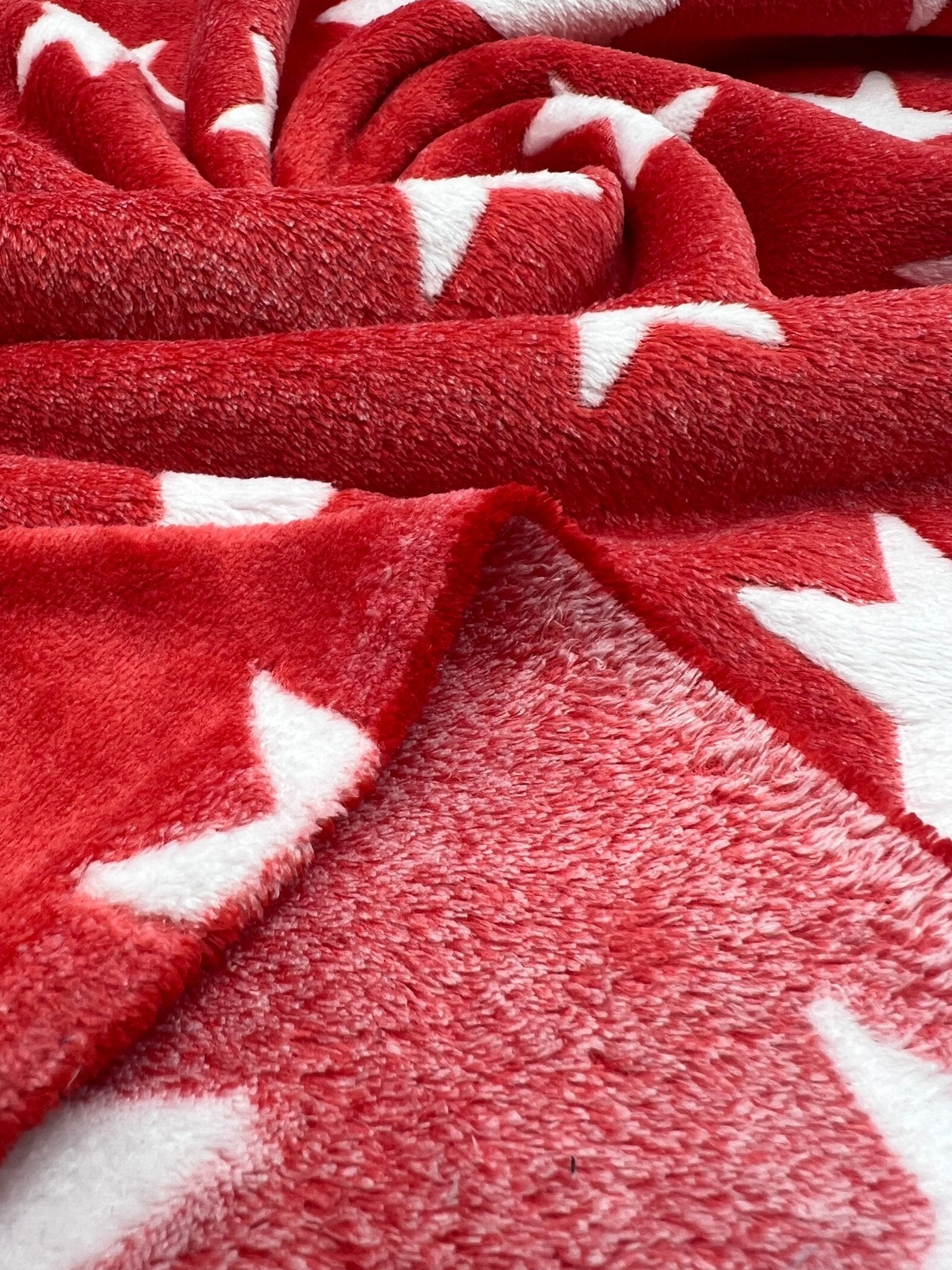 Stars Cuddle Fleece Fabric Blanket Loungewear - T9 Fabrics
