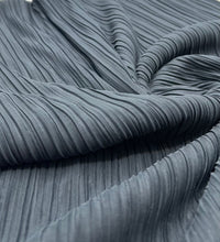 Steel Pleated Plisse Stretch Fabric - T9 Fabrics